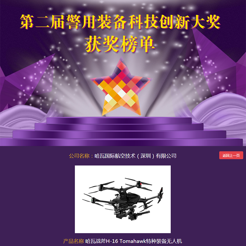 哈瓦榮獲第二屆警用裝備科技創(chuàng)新大獎(jiǎng)2